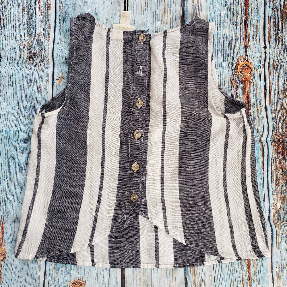 Anthropogie Maeve Navy/ Marin Sleeveless Top